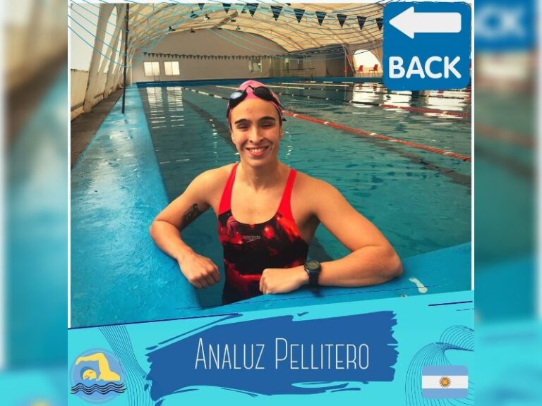 Anita Pellitero regresó hoy a entrenar a la pileta de Pico FBC: «Y un día volvimos a la pile, al club de toda la vida, estoy feliz»