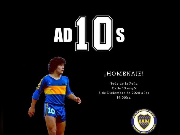 La Peña boquense “Roberto Mouzo” organiza un emotivo homenaje a Diego Armando Maradona