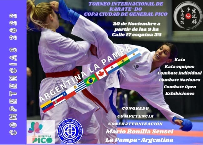 En noviembre se viene la «Copa General Pico», el gran Torneo Internacional de «Karate Do» organizado por Mario Bonilla