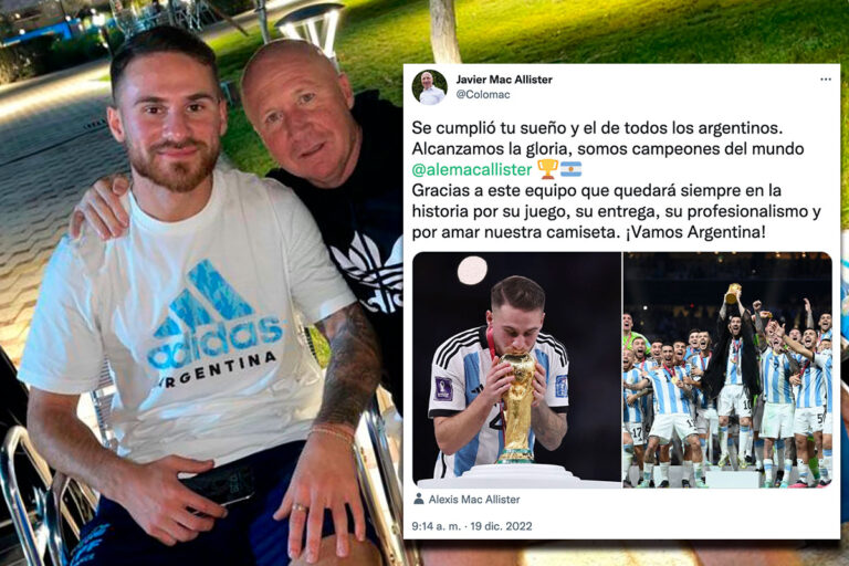 «Se cumplió tu sueño y el de todos los argentinos», el mensaje del «Colo» Mac Allister a su hijo