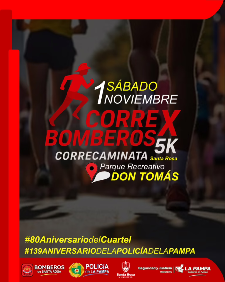 Se realizará en Santa Rosa la correcaminata “Corre por Bomberos”
