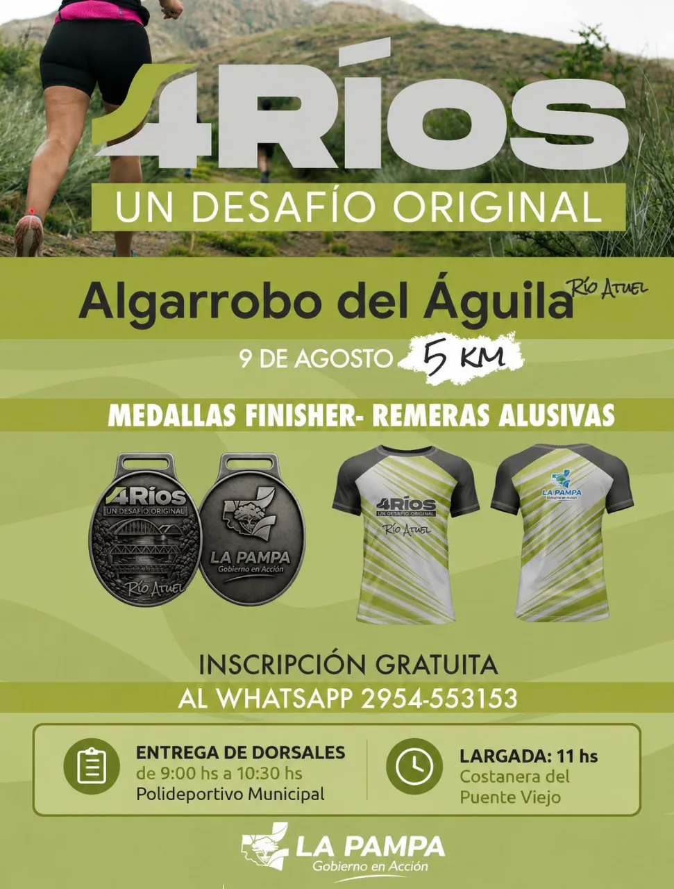 Con una carrera en el Atuel, La Pampa une deporte y el reclamo por sus ríos