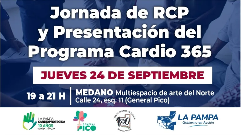 General Pico será sede de una jornada comunitaria de RCP y de la presentación del programa provincial «Cardio 365»